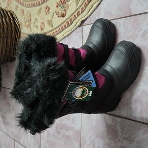 🎉HP🎉 Womens Winter Boots 7 Black Purple Reflective and Thermal Rating